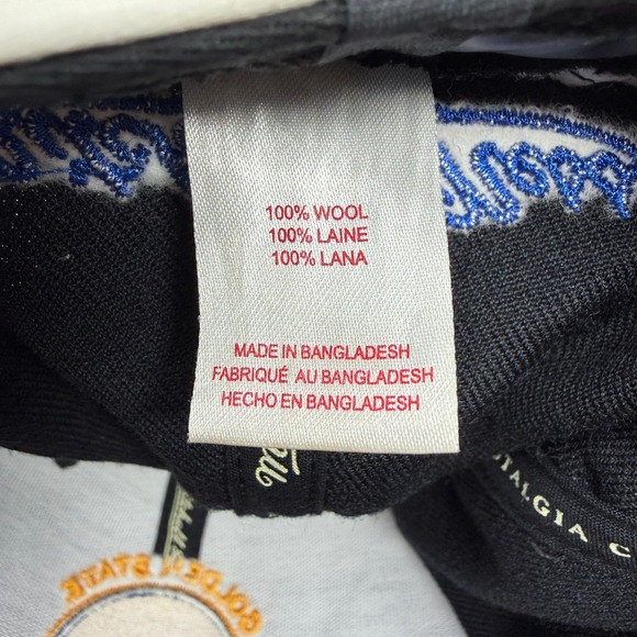 Mitchell & Ness Golden State Warriors Fitted Hat Black Wool NBA Cap 7 1/4 - Picture 8 of 9